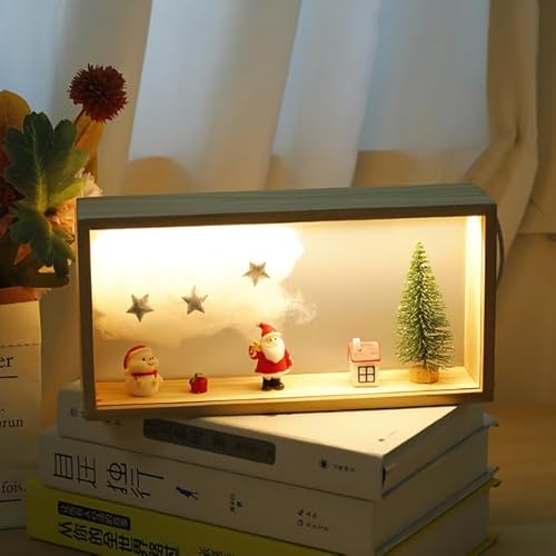 Weihnachtsmuster-Dias für Bernstein-3D-Lichtbox, Urlaubs-Heimdekor-Lampe mit austauschbaren Acrylplatten, Festival-Dekorationen, Geschenke von Octonyluck