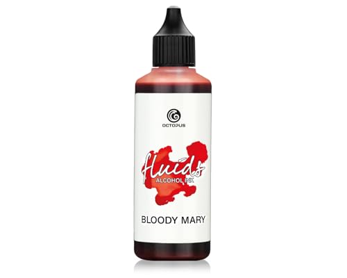 100 ml Fluids Alcohol Ink BLOODY MARY, Alkoholtinte für Fluid Art und Resin, rot von Octopus