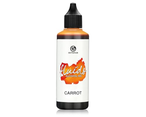 100 ml Fluids Alcohol Ink CARROT, Alkoholtinte für Fluid Art und Resin, orange von Octopus