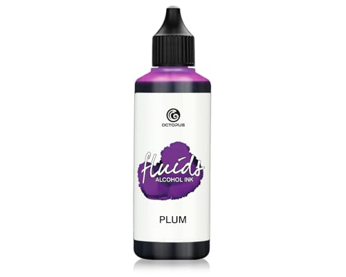 100 ml Fluids Alcohol Ink PLUM, Alkoholtinte für Fluid Art und Resin, violett von Octopus