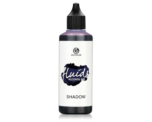 100 ml Fluids Alcohol Ink SHADOW, Alkoholtinte für Fluid Art und Resin, grau-blau von Octopus