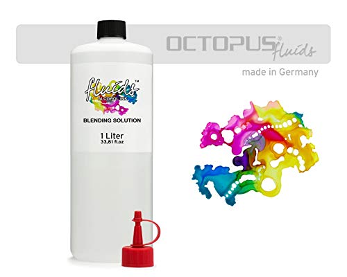 1000 ml Fluids Alcohol Blending Solution, Extender, Blendinglösung für Alcohol Ink, Alkoholtinte, farblos von Octopus