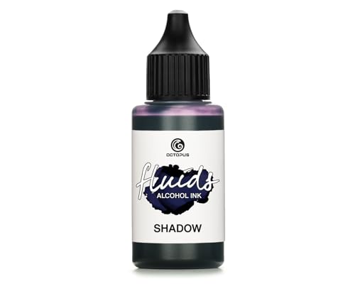 30ml Fluids Alcohol Ink SHADOW, Alkoholtinte für Alcohol Ink Art, grau-blau von Octopus