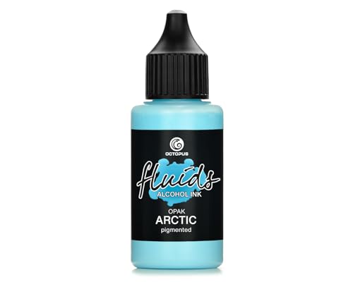 Fluids Alcohol Ink OPAK ARCTIC, pigmentierte Alkoholtinte, deckend auf hellen und dunklen Untergründen von Octopus