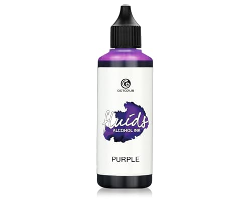 100 ml Fluids Alcohol Ink PURPLE, Alkoholtinte für Fluid Art und Resin, violett von Octopus