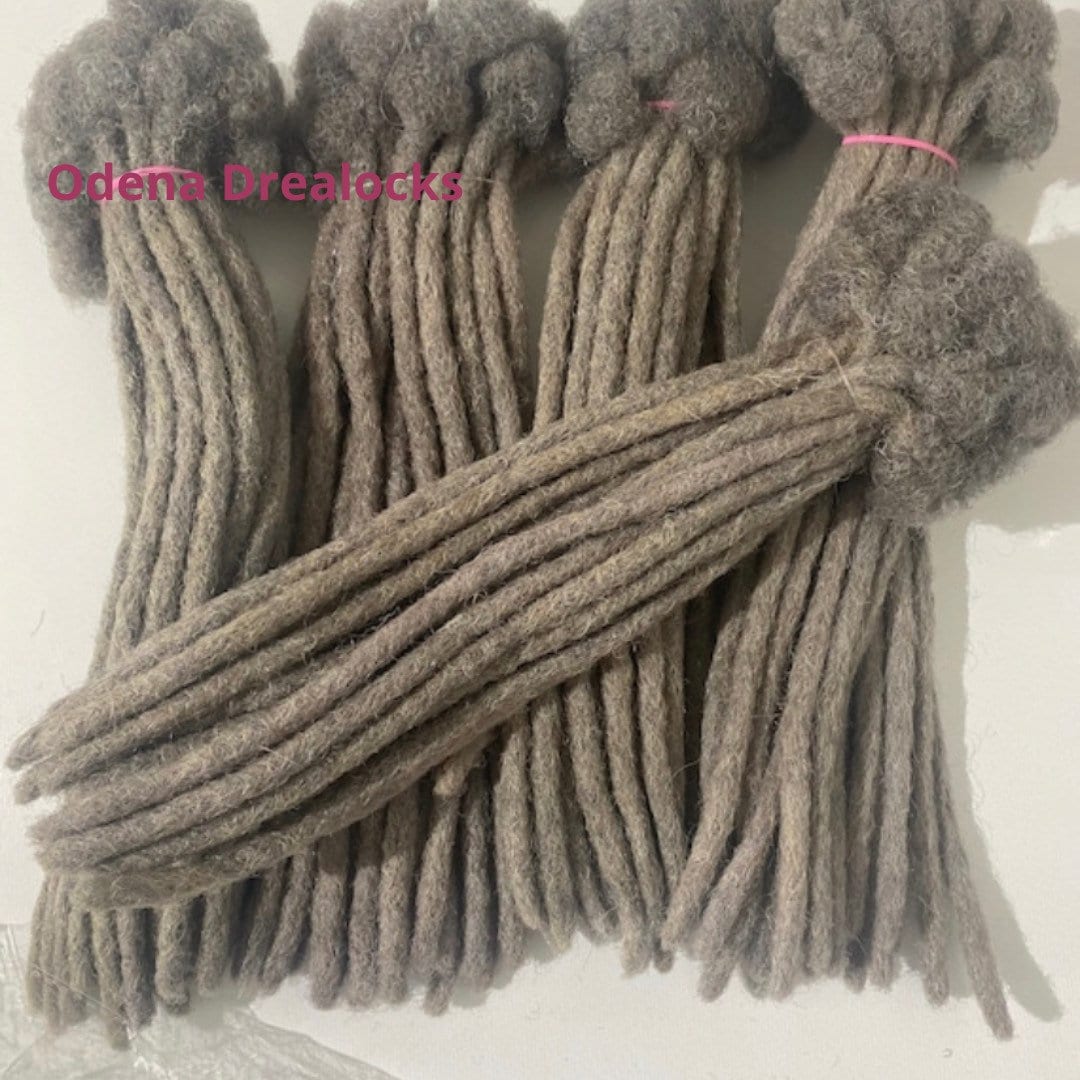 10Inches 0, 6cm Graue Farbe Human Hair Locs Extensions 100% Dreadlock Locken von Odenadreadlocks