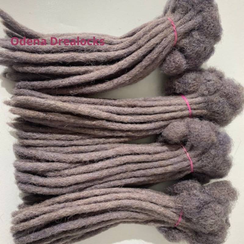 8Inches 0, 6cm Grey Colour Human Hair Locs Extensions 100% Human Hair Dreadlock Locks Extensions von Odenadreadlocks