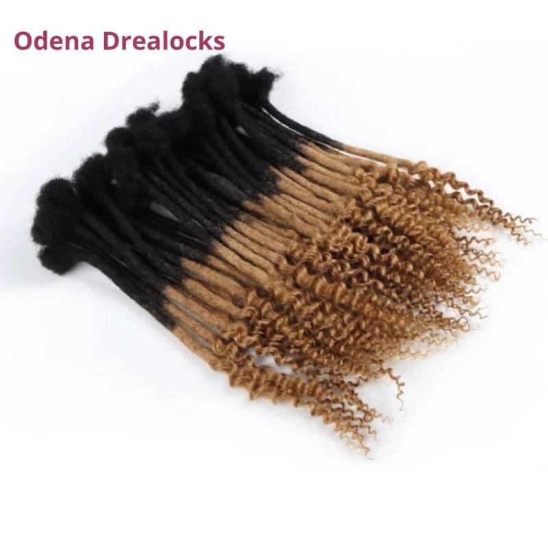 Ombre Farbe 1B/ 27 Hochwertige Loc Verlängerung Lockige Enden 100% Echthaar Dreadlock Dread Locken Erweiterungen Mit Lockigen von Odenadreadlocks