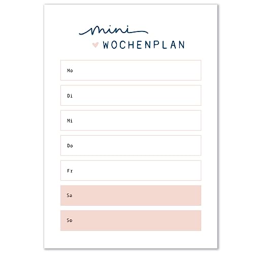 Odernichtoderdoch Notizblock | Mini Wochenplan | DIN A6 - Hochformat - 50 Blatt von Odernichtoderdoch