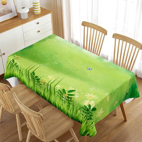 Odot Tischdecke Abwaschbar, Osterstil Tischdecken Abwaschbare Tischdecke Rechteckig Table Cloth Quadratisch Für Geburtstag Party (Garten,140x160cm) von Odot