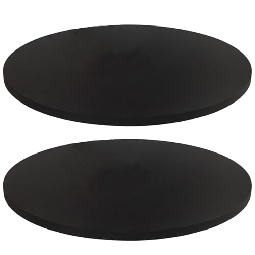 2pcs 31, 5 Zoll runde Tischdecke, minimalistischer schwarzer elastischer waschbarer Polyester -Tischabdeckung zum Essen, Ende, Cocktailtisch von Odoukey