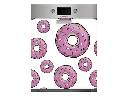 Vinyl für Geschirrspüler Donuts Rosa | verschiedene Größen 70 x 80 cm | robuster und einfacher Aufkleber, dekoratives Profi-Design von Oedim