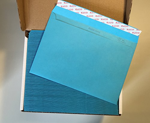 250 blaue Kuverts, Intensivblau, C5 = 229 x 162 mm, mit Haftklebestreifen, 100 g/qm von Office Color