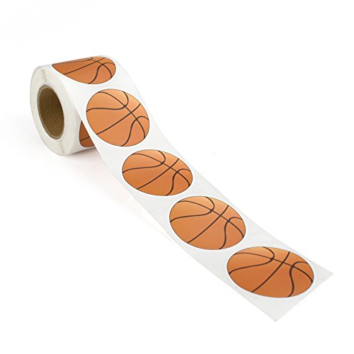 Büro 250 PCS 2 "Dia Basketball Aufkleber, Sportball Aufkleber von Officeship