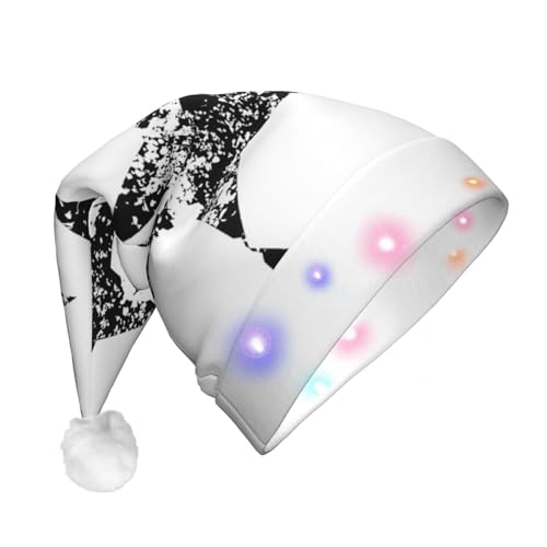 Ogniwo LED-Weihnachtsmannmütze für Erwachsene und Kinder, beleuchtete Weihnachtsmütze, Weihnachtsfüller, Geschenk, Stern-Druck von Ogniwo