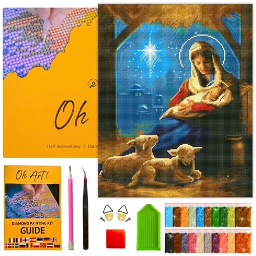 Oh Art! Diamond Painting Set für Erwachsene Diamant Painting Bilder Kit Kreatives DIY Bastelset 40 x 50 cm Leinwand inkl. Werkzeuge Perfekt für Heimdekoration und Hobbymaler Christmas von Oh Art!