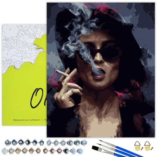 Oh Art! Malen Nach Zahlen Erwachsene Set Mit 3 Pinseln Und Acrylfarben Gemälde Acrylic Malerei DIY Leinwand 40 x 50 cm Frau Mit Zigarette Oh Art! Malen Nach Zahlen Erwachsene Set Mit 3 Pinseln Und Acrylfarben Gemälde Acrylic Malerei DIY Leinwand 40 x 50 cm Frau Mit Zigarette von Oh Art!