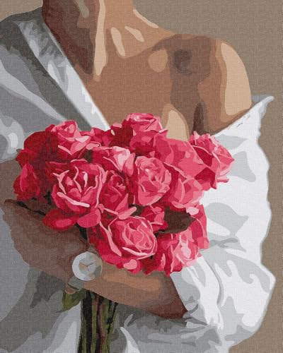 Oh Art! Malen Nach Zahlen Erwachsene Set Mit 3 Pinseln Und Acrylfarben Gemälde Acrylic Malerei DIY Leinwand 40 x 50 cm Junges Mädchen Mit Blumen Oh Art! Malen Nach Zahlen Erwachsene Set Mit 3 Pinseln Und Acrylfarben Gemälde Acrylic Malerei DIY Leinwand 40 x 50 cm Junges Mädchen Mit Blumen von Oh Art!