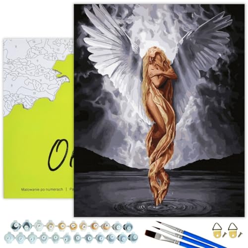 Oh Art! Malen Nach Zahlen Erwachsene Set Mit 3 Pinseln Und Acrylfarben Gemälde Acrylic Malerei DIY Leinwand 40 x 50 cm Schöner Engel Oh Art! Malen Nach Zahlen Erwachsene Set Mit 3 Pinseln Und Acrylfarben Gemälde Acrylic Malerei DIY Leinwand 40 x 50 cm Schöner Engel von Oh Art!