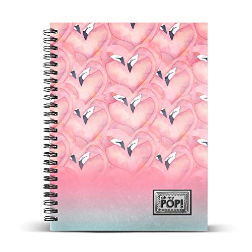 Oh My Pop! Flaming-DIN A5 Gestreiftes Papier Notizbuch von Oh My Pop!