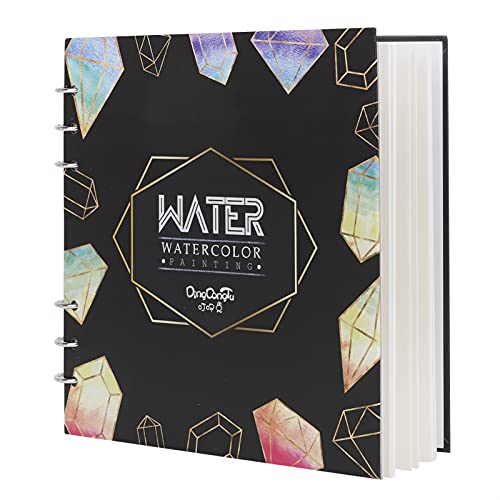 Künstler-Aquarell-Papier-Skizzenbuch quadratisch Spiralblock mit hochwertigem, dickem Papier, kaltgepresst, nachfüllbar, Kunstmalerei, Zeichenblock für Aquarelltechniken und gemischte Medien von OhMill