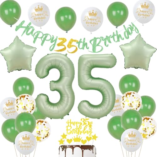 35 Geburtstag Deko Mann Frauen Luftballon 35.geburtstag Deko oliv grün Geburtstagsdeko 35 Jahre Männer ballons Cake Topper Gold für 35 Geburtstag Frau party Deko 35 Geburtstag Frauen grün 35 Geburtstag Deko Mann Frauen Luftballon 35.geburtstag Deko oliv grün Geburtstagsdeko 35 Jahre Männer ballons Cake Topper Gold für 35 Geburtstag Frau party Deko 35 Geburtstag Frauen grün von Ohaoduo
