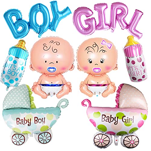 Baby Shower Dekoratione Jungen Or Mädchen, Geschlecht Offenbaren Ballon, Boy Or Girl Ballon, Geschlecht Offenbaren Party Luftballons Gender Reveal Set Babyparty Baby Dusche Party Deko … von Ohaoduo