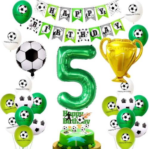 Grün Fussball Luftballon 5. Geburtstag ballon 5 Jahre Junge Fußball Geburtstagsdeko 5 Jahre Kindergeburtstag Deko Luftballon 5 Geburtstag Junge 5. Geburtstagsdeko Fußball 5 Geburtstag Deko von Ohaoduo