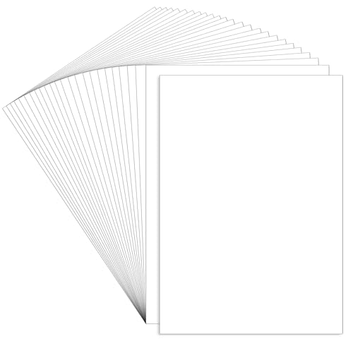 50 Blatt Kartonpapier A4-300g, Ohuhu Dickes Papier Weiß DIN A4 Druckerpapier, Blanko Karten für Basteln, Selbstgestalten, Fotokarton und Visitenkarten von Ohuhu