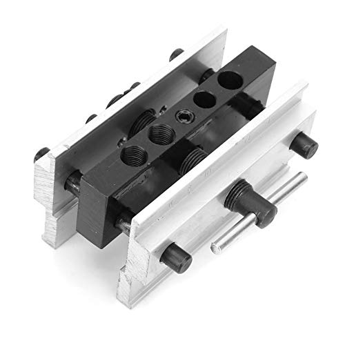 Holzbearbeitungs-Dübellehre, Aluminiumlegierung, verstellbarer Metallbohrer, Dübel, metrische Zollskala, Dübellehre, Werkzeug zum Herstellen von Verbindungen von Okuyonic