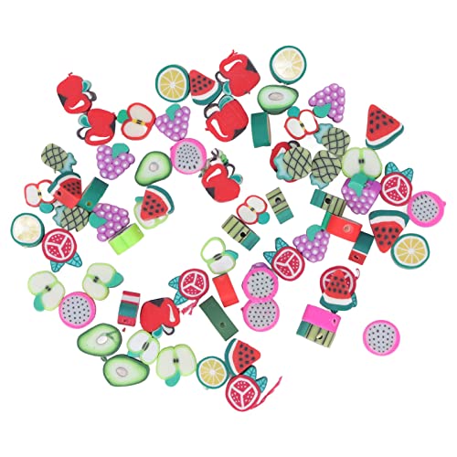 Okuyonic Frucht-Tonperlen, süße Tonperlen DIY-Kombinationen 100 Stück für Anhänger von Okuyonic