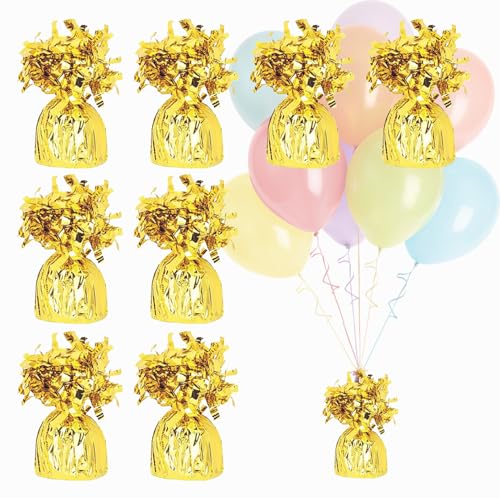 8 goldene Ballongewichte – Geburtstag und Hochzeit Party Helium Ballongewichte, Girlande Bogen Dekorationen ideal für Thanksgiving, Weihnachten, Jahrestag, Abschlussfeiern von OldPAPA