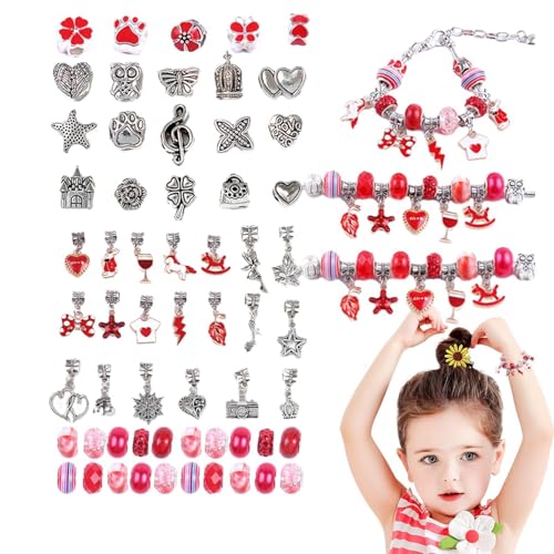 Oldmoom Armbandherstellungs-Set | Armband-Schnurhersteller-Set, handgefertigtes Schmuckherstellungszubehör – Kinder-Perlen-Bastelset, modisches Schmuck-Set für Mädchen und Frauen von Oldmoom