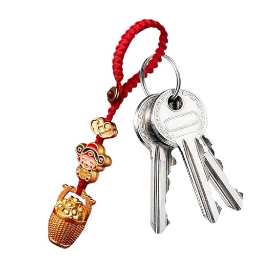 Oldmoom Feng Shui Ornamente,Feng Shui Reichtum Ornament - CAI Shen Handy-Lanyard,Niedlicher Handy-Schlüsselanhänger, Handy-Lanyard-Anhänger, Handy-Anhänger, Taschenzubehör für Männer und Frauen von Oldmoom