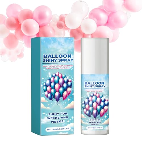 Oldmoom Spray für glänzende Luftballons,Ballon-Glanzspray | Hoher Glanz und längere Haltbarkeit für eine verbesserte Partydekoration,Kratzfestes Ballon-Glühspray, einfache Anwendung, langanhaltender, von Oldmoom