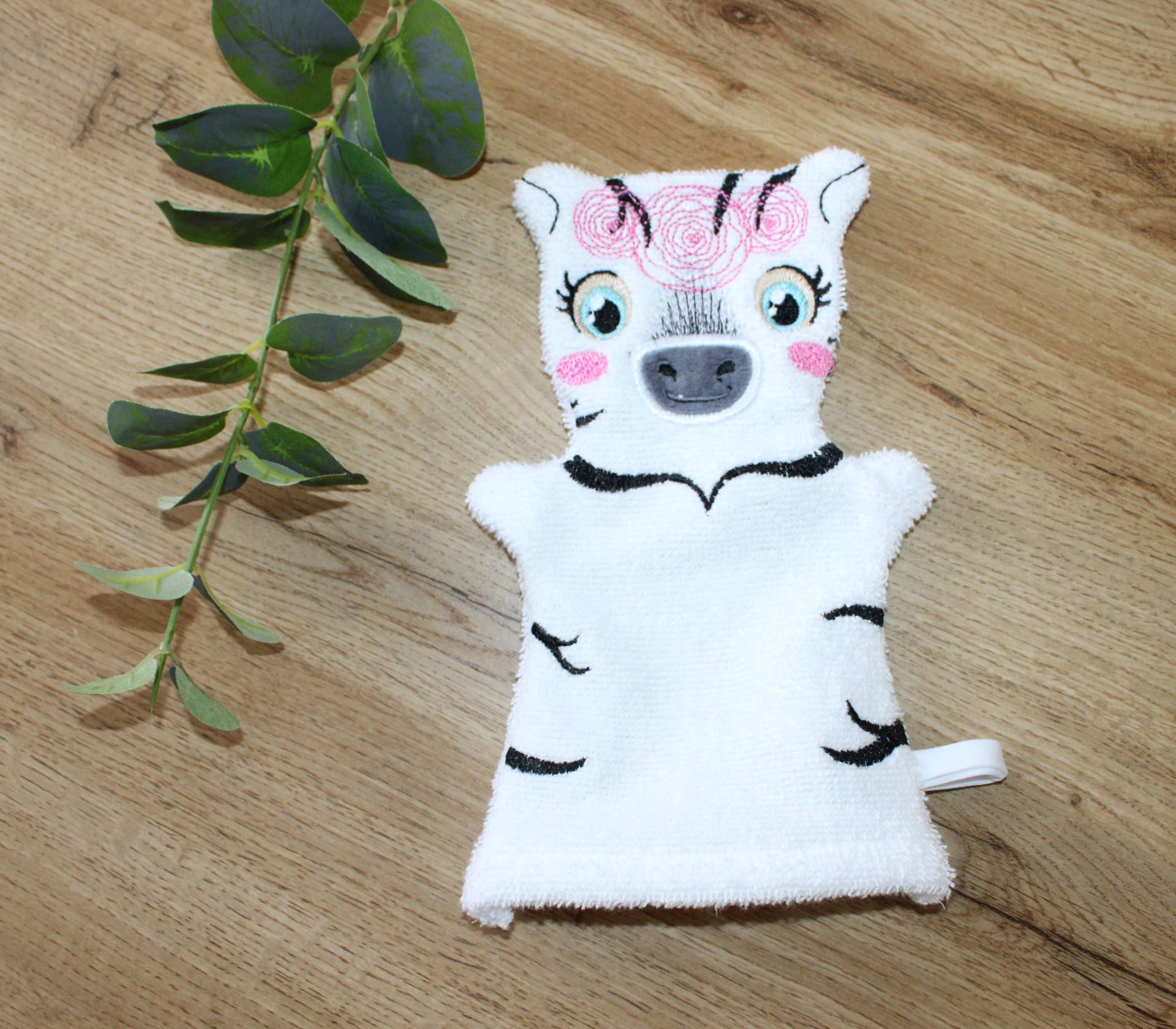 Waschlappen/Waschhandschuh Für Kinder /Frottee Waschhandschuh, Waschlappen, Bestickt Mit Wunschnamen von OlesjasKreativeWelt