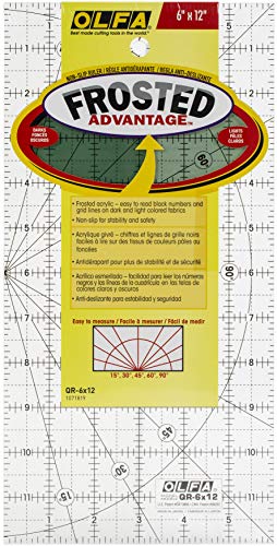 Olfa 6 inch x 12 inch Frosted Acrylic Lineal, 1071819, Durchsichtig von Olfa