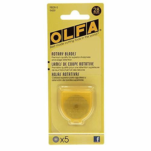 Olfa Nachfüllklingen für Rotationsklingen (5 pro Packung) – 28 mm von Olfa