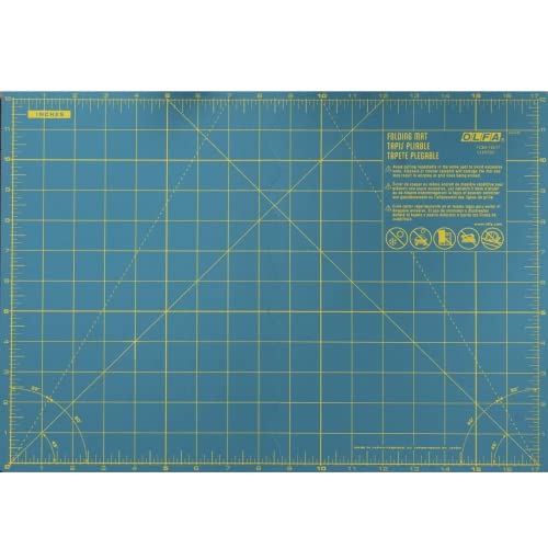 Olfa Folding Cutting Mat 12 in x 17 in Schneidematte : Faltbare: A3, Vinyl, Grün, 44x61x1 cm von Olfa