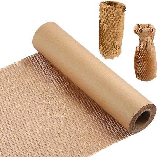 Olicky Wabenpapier Rolle – 30 cm x 30 M Verpackungsmaterial, Seidenpapier Papierrolle für Versand und Zerbrechliche Gegenstände, Luftpolsterfolie Alternative von Olicky