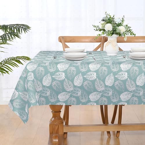 OliveSleep Tischdecke, rechteckig, abstraktes Blatt, abwischbar, Polyester, abwischbar, wasserdicht, Tischdecke für Zuhause, Esszimmer, Küche (Tischdecke 20, 110 x 140 cm) von OliveSleep