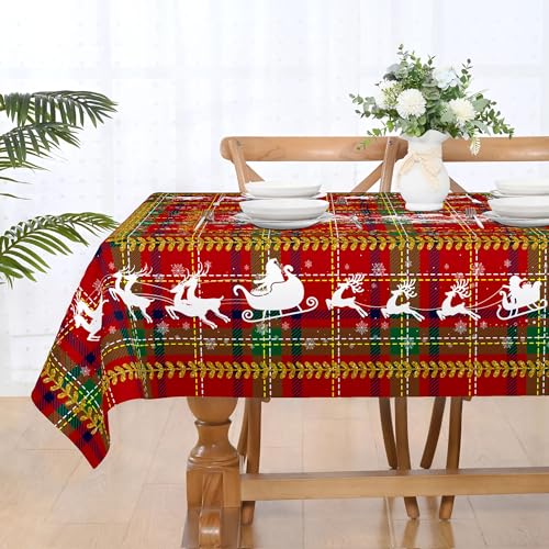 OliveSleep Tischdecke, rechteckig, weihnachtlich, abwischbar, Polyester, abwischbar, wasserdicht, Tischdecke für Zuhause, Esszimmer, Küche (Tischdecke 16, 110 x 140 cm) von OliveSleep