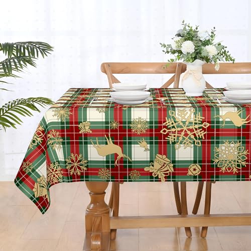 OliveSleep Tischdecke, rechteckig, weihnachtlich, abwischbar, Polyester, abwischbar, wasserdicht, Tischdecke für Zuhause, Esszimmer, Küche (Tischdecke 19, 110 x 140 cm) von OliveSleep