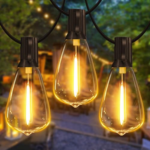 Ollny Lichterkette Außen 30M, Lichterkette Outdoor mit 50+3 ST38 Glühbirnen Lichterkette, Wasserdicht LED Weihnachtsbeleuchtung außen für Garten, Camping, Pavillon, Terrasse, Hochzeiten, Partys von Ollny