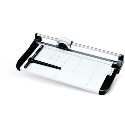 Olympia TR 4815 Profi Rollenschneidegerät | Papierschneider A3 | 15 Blätter | Schneidemaschine Papier | 480mm Arbeitsbreite | Sicherheitsschneidekopf mit Rundmesser | Papierschneidemaschine | Silber von Olympia