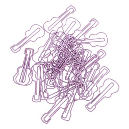 Büroklammern, Plastiküberzogener Draht, praktische Gitarren-förmige Büroklammer-Klemme für Schule von Omabeta