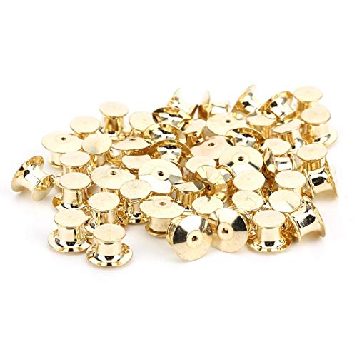 Pin Backs Bag Locking Fastener Metall Lanyards Taschen für Namensschilder(Golden) von Omabeta