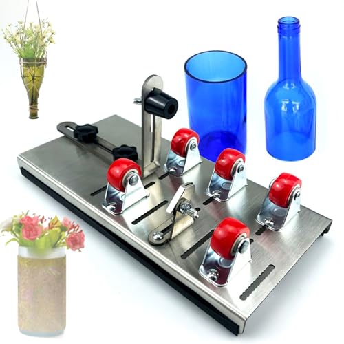 Upgrade Glasflaschenschneider, Glasschneider-Werkzeug, Flaschenschneider-Glasschneider-Set für Flaschen, Weinglas-Flaschenschneider-Werkzeug zum Schneiden von Flaschen, Wein, Bier, Likör, Whisky von OmePS