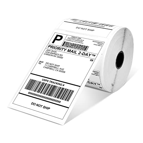 4x6 DHL Etiketten, Thermopapier Versandetiketten (Packung mit 500 4x6 Rollenetiketten) - Kompatibel mit JADENS, ASprink, Phomemo, Rollo, Omezizy und anderen DHL Etikettendrucker, Shipping Label von Omezizy