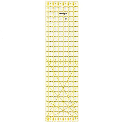 Omnigrid R6524 Omni-Gitter-Lineal, 16,5 x 61 cm, Baumwolle, Mehrfarbig, 6-½" x 24" von Omnigrid